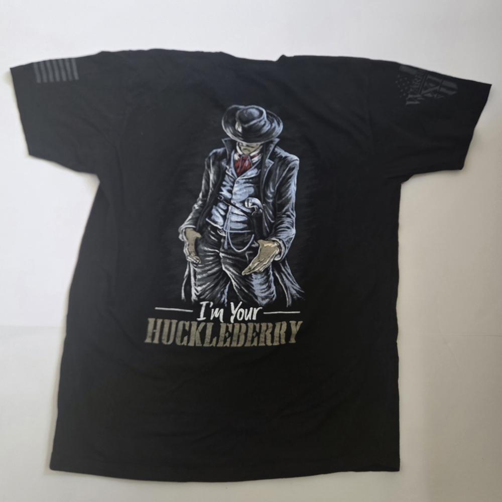Im Your Huckleberry Black Graphic T-Shirt